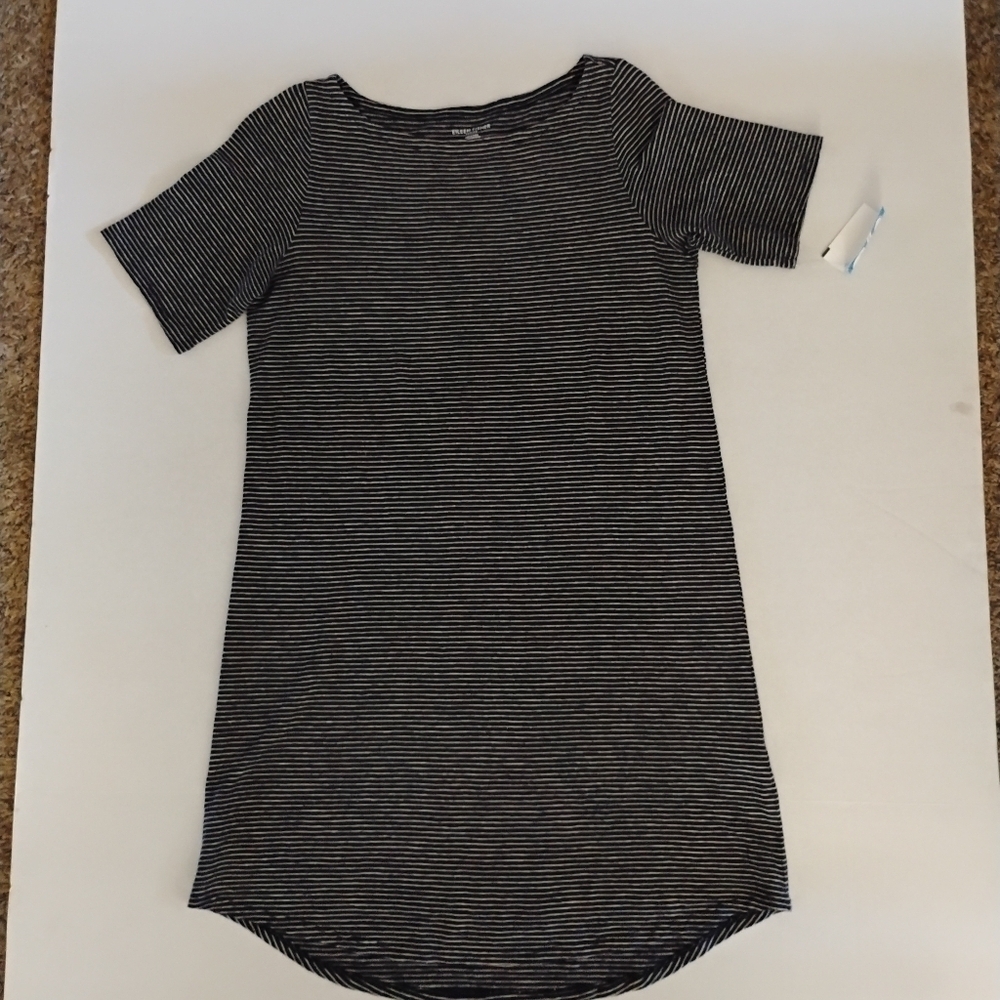 EILEEN  FISHER Hemp Cotton Dress | Petite STRIPED Petite S